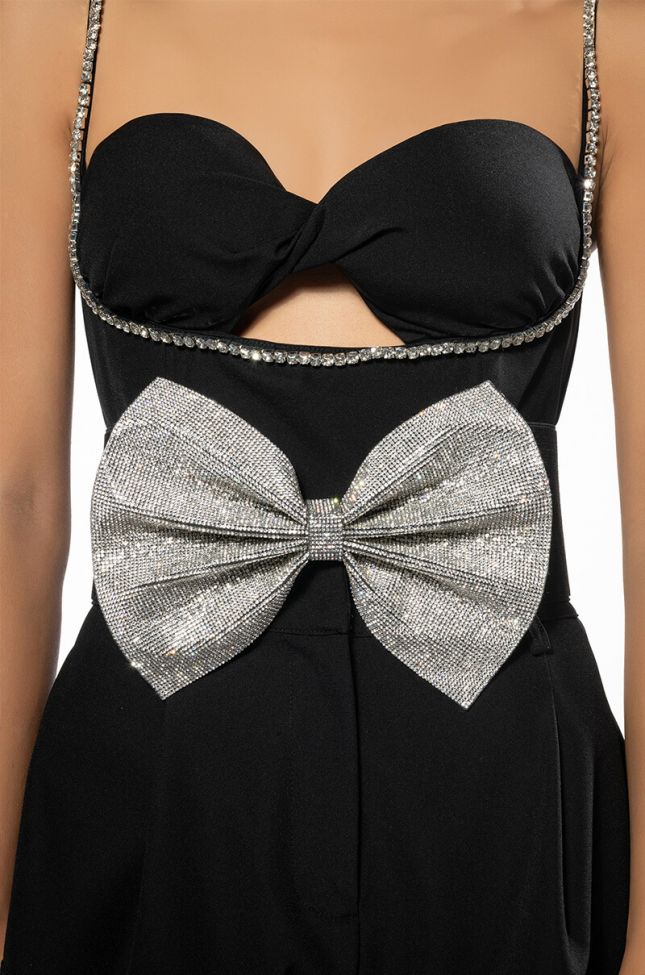 Front View Complete The Look Rhinestone Bow Belt