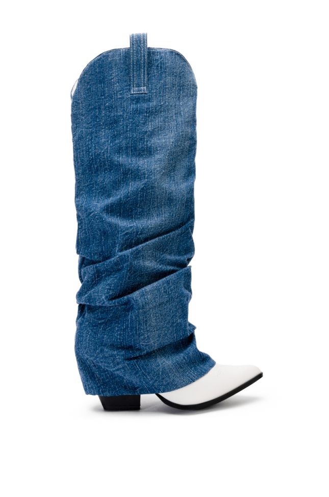 Side View Connection Western Denim Boot