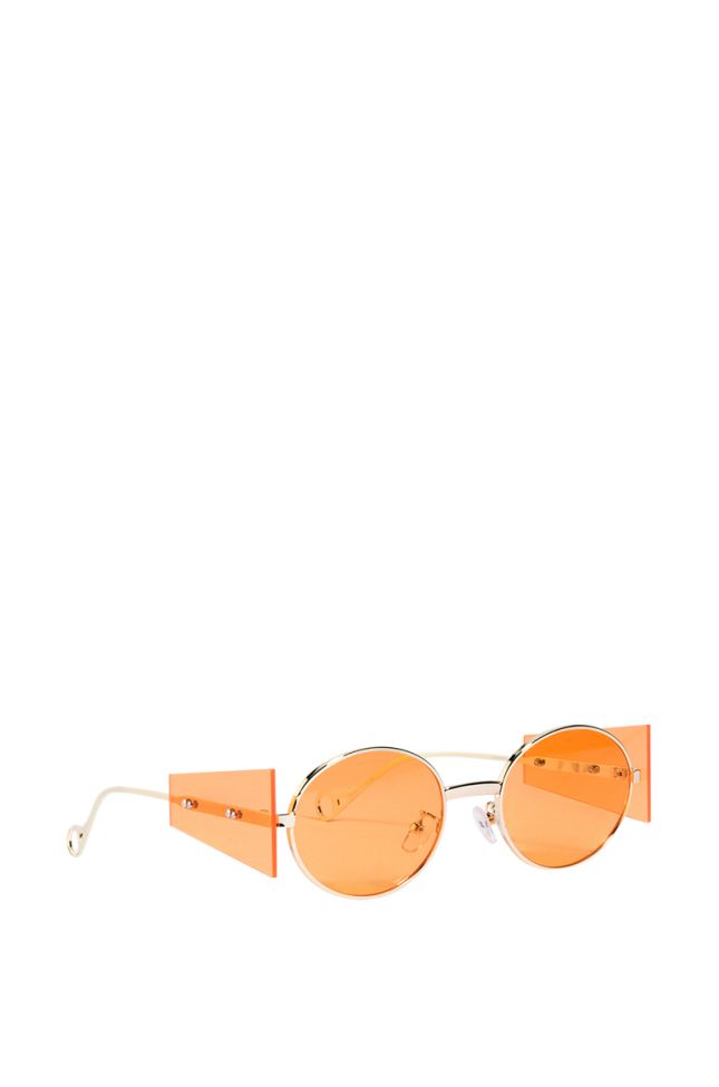 Detail View Contemporary Art Sunnies In Orange