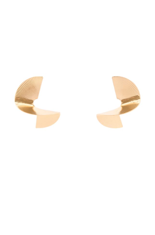 Side View Curves Galore Statement Earring