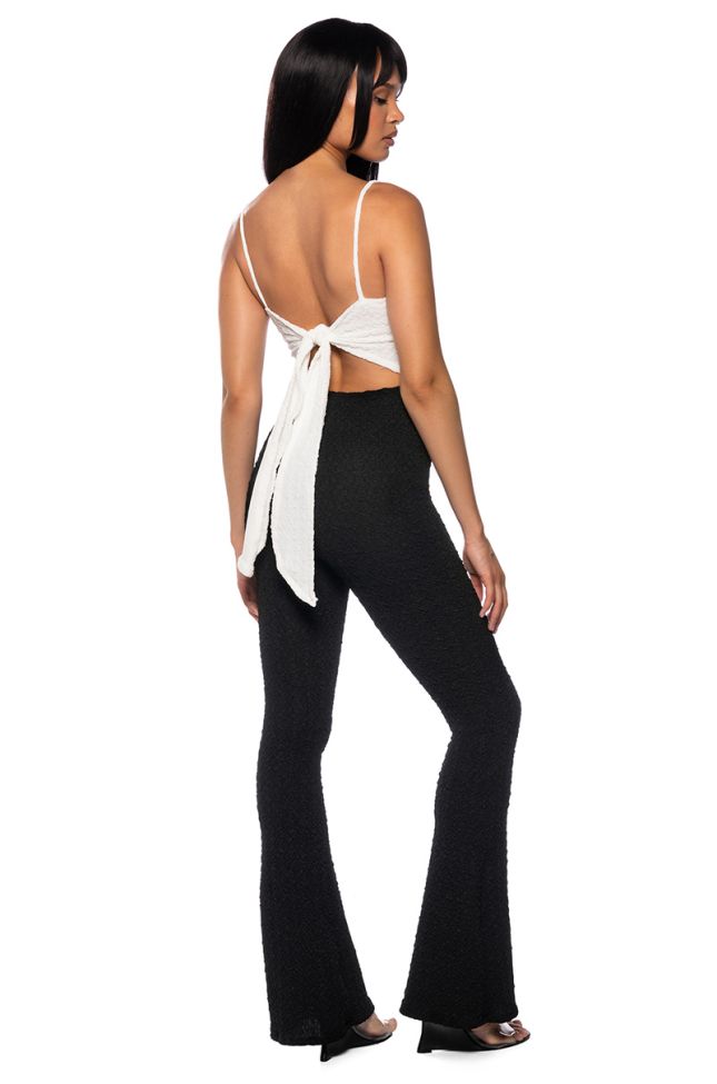 Side View Cute But Classy Tie Back Jumpsuit