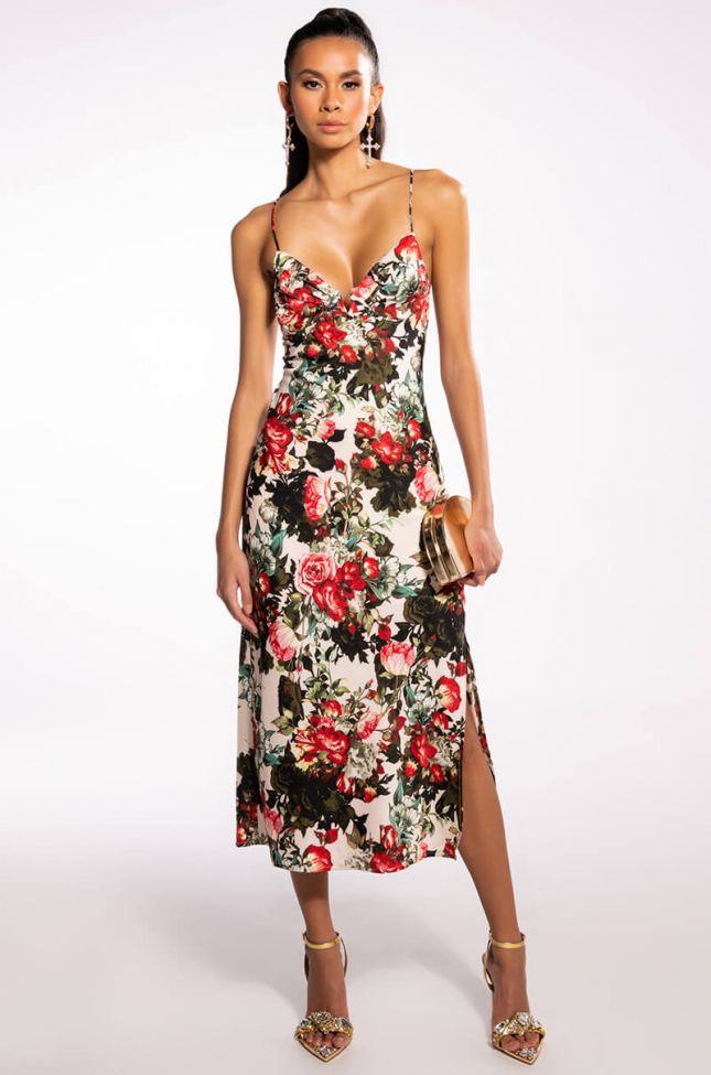 Front View Dance Free Floral Maxi Dress