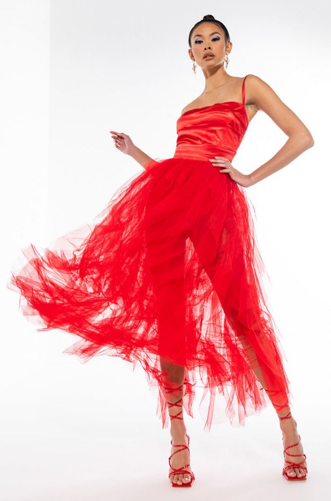 Back View Divine Tube Maxi Tulle Dress