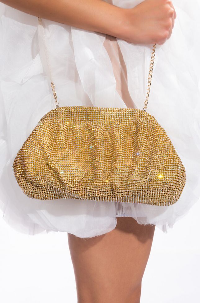 Front View Dolce Rhinestone Clutch