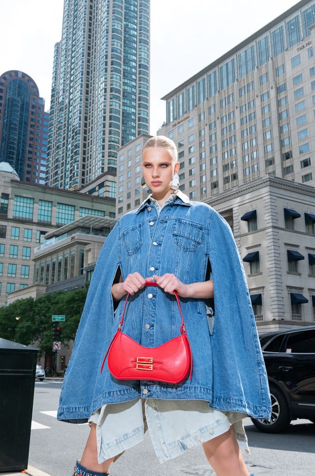 Extra View Dont Talk Loud Denim Trench Poncho