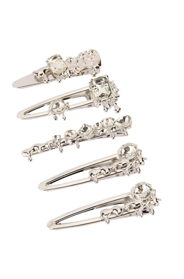 Side View Drip Divine Embellished Hair Clips