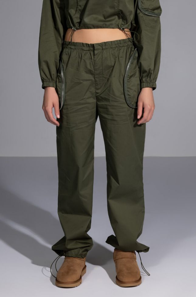 Front View Dylan Parachute Cargo Jogger