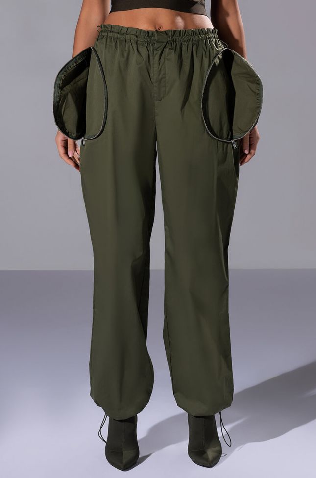 Front View Dylan Parachute Cargo Jogger