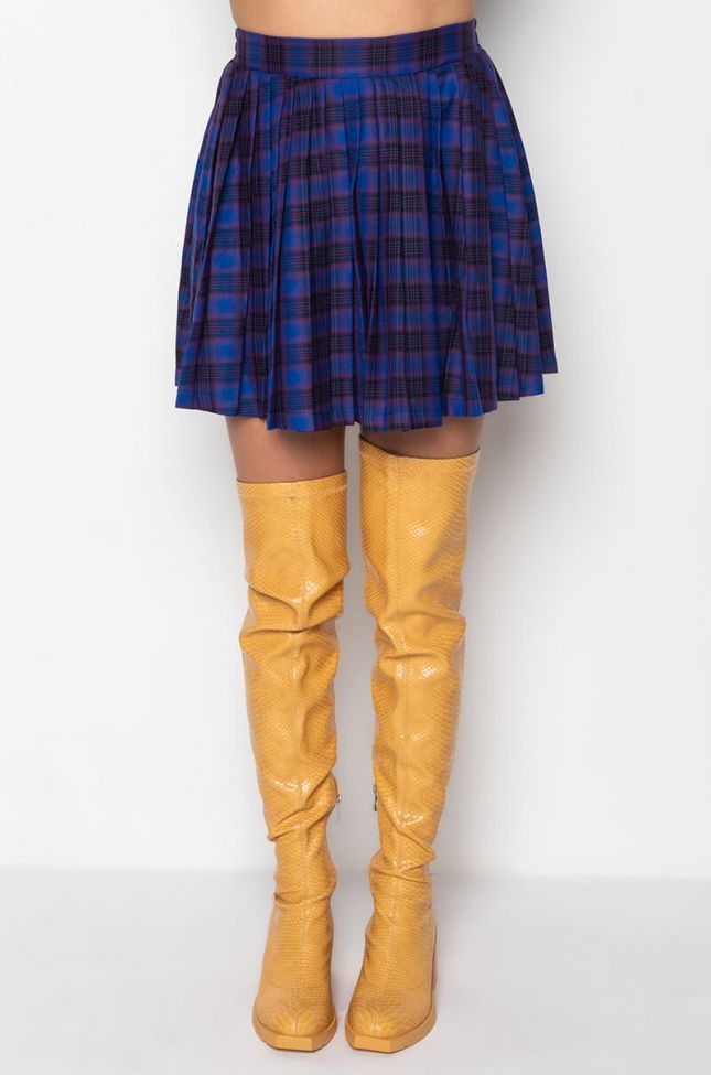 Extra View Edinburgh Plaid Pleated Mini Skirt