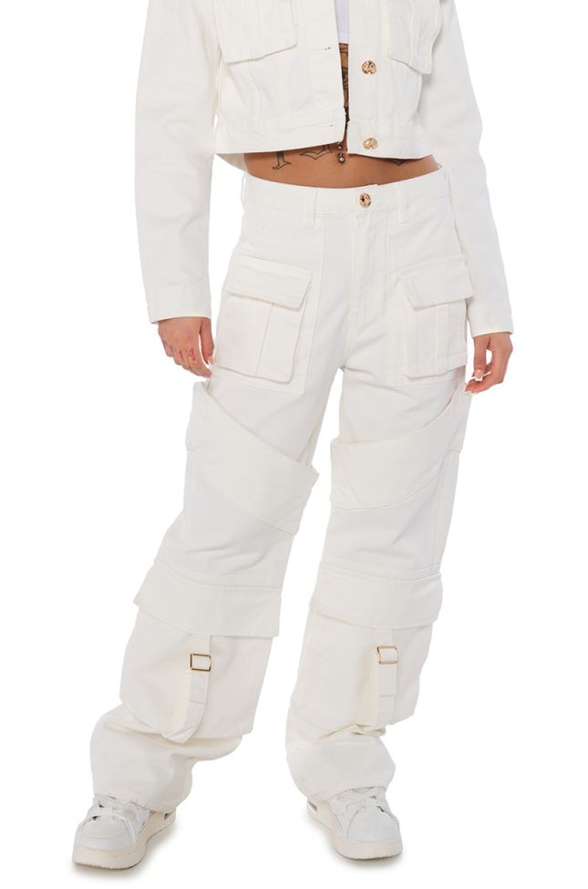 Extra View Elevated White Wash Denim Utility Pants