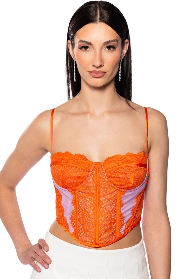 Front View Ember Lace Corset