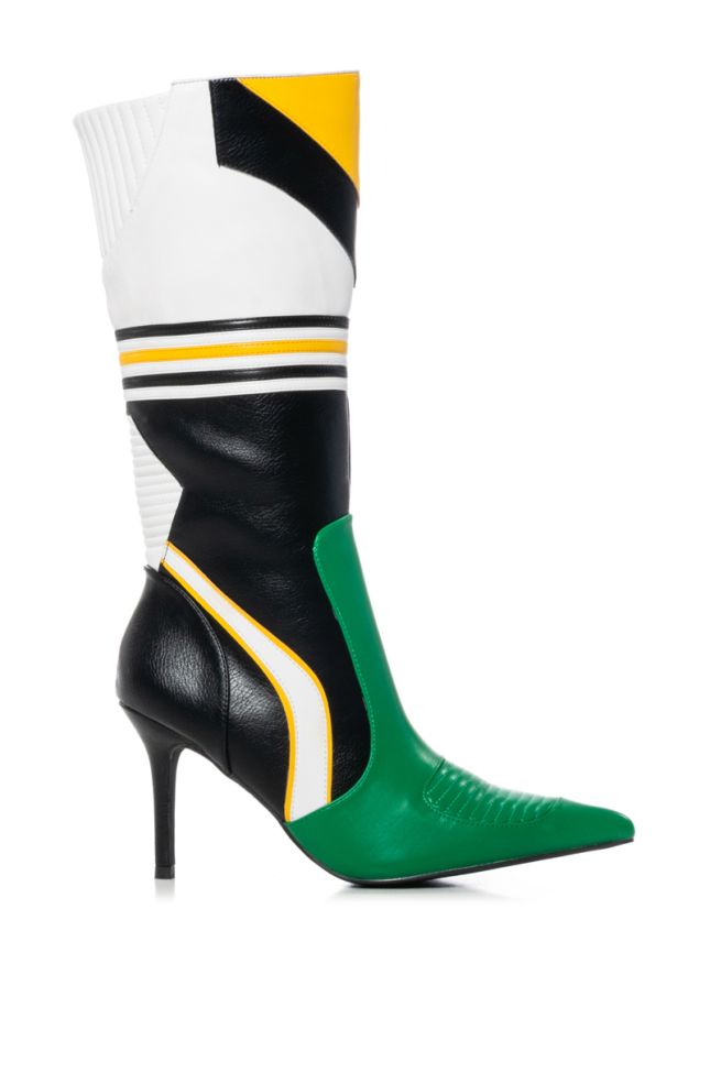 Side View Endeavor Racing Boot In Green