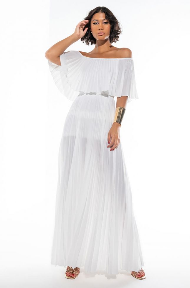 Front View Endless Love Pleated Maxi Dress