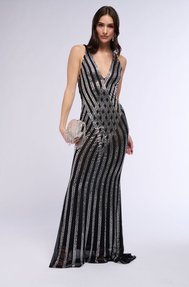 Front View Everly Embellished Maxi Dress