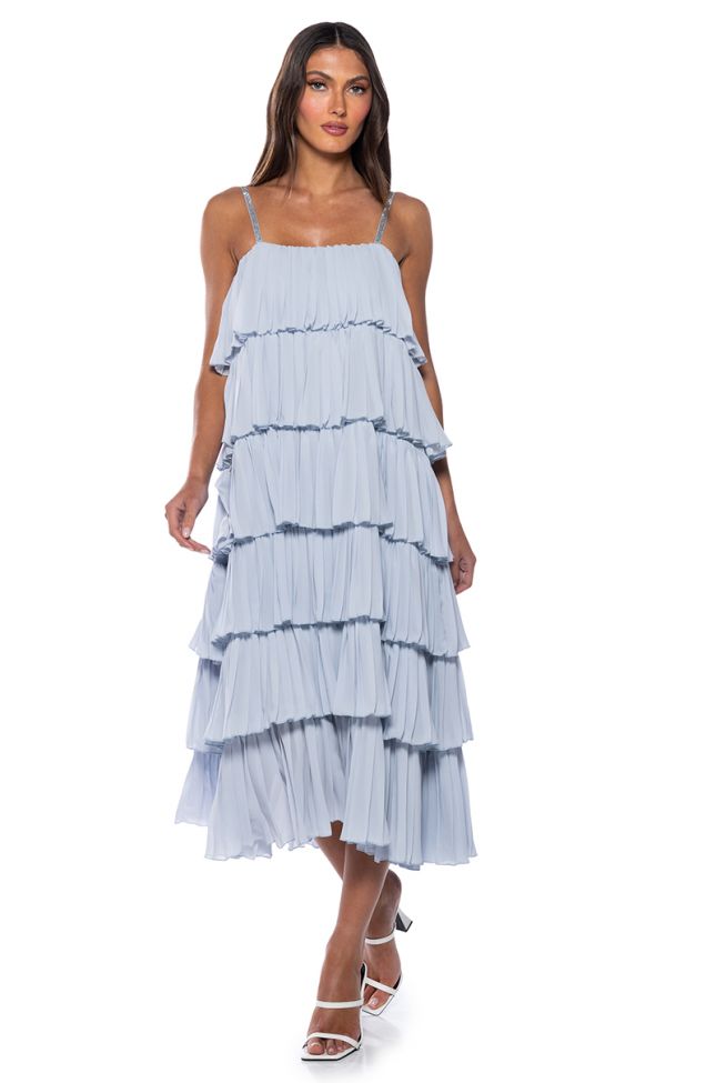 Front View Every Bit Of Pretty Ruffle Maxi Dress