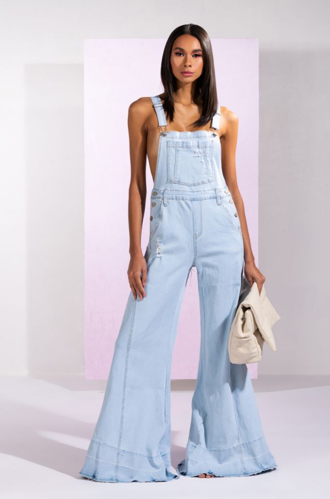 Front View Everyday Wide Leg Overalls
