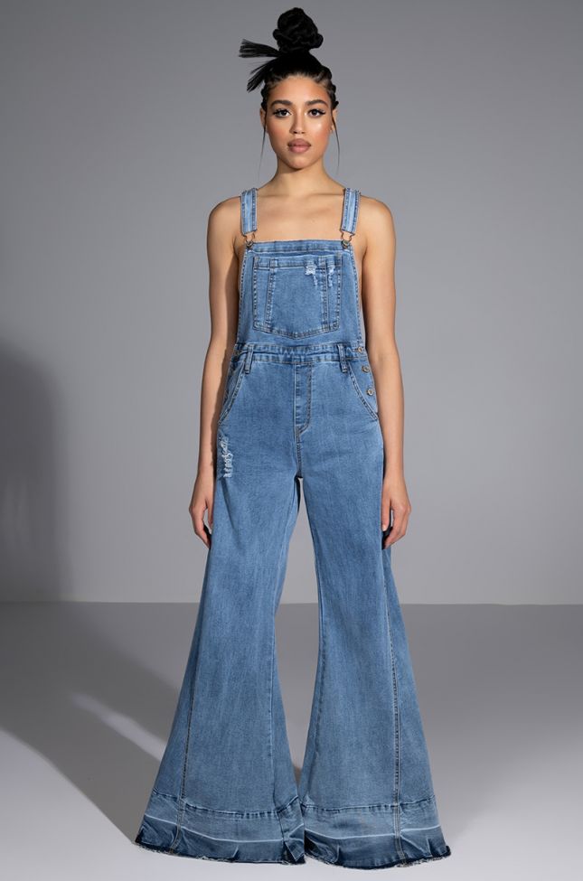 Front View Everyday Wide Leg Overalls