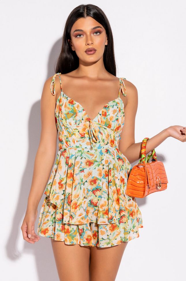 Front View Everything And More Floral Romper