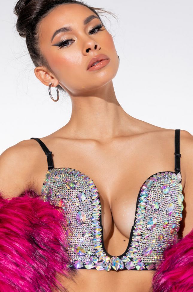 EXXXPENSIVE TO BE ME RHINESTONE BUSTIER