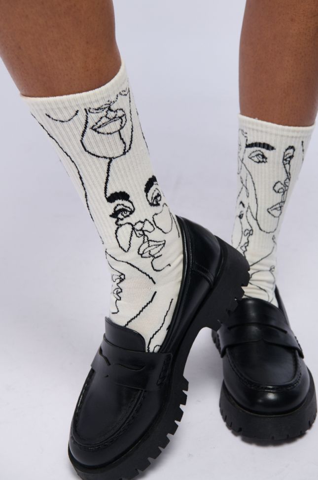 Front View Face It Face Socks