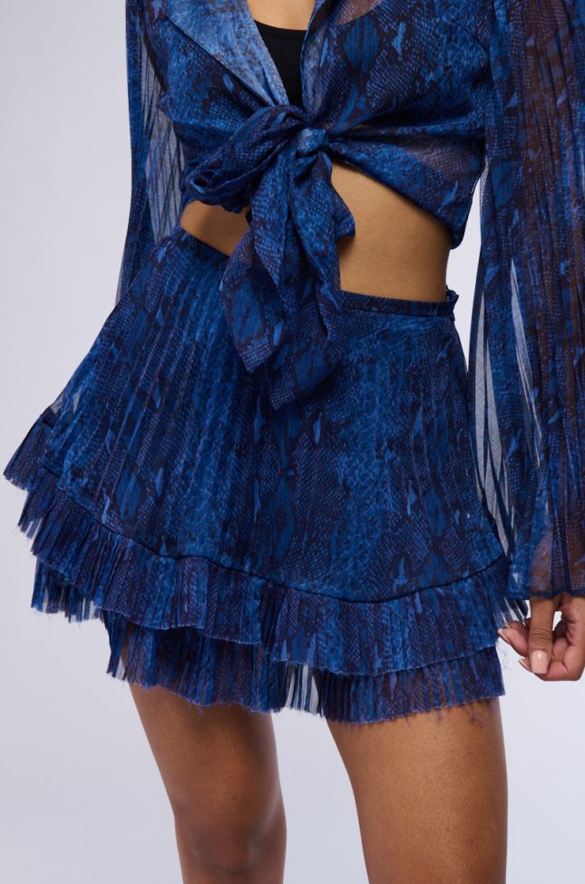 Extra View Fierce Energy Tiered Pleated Mini Skirt