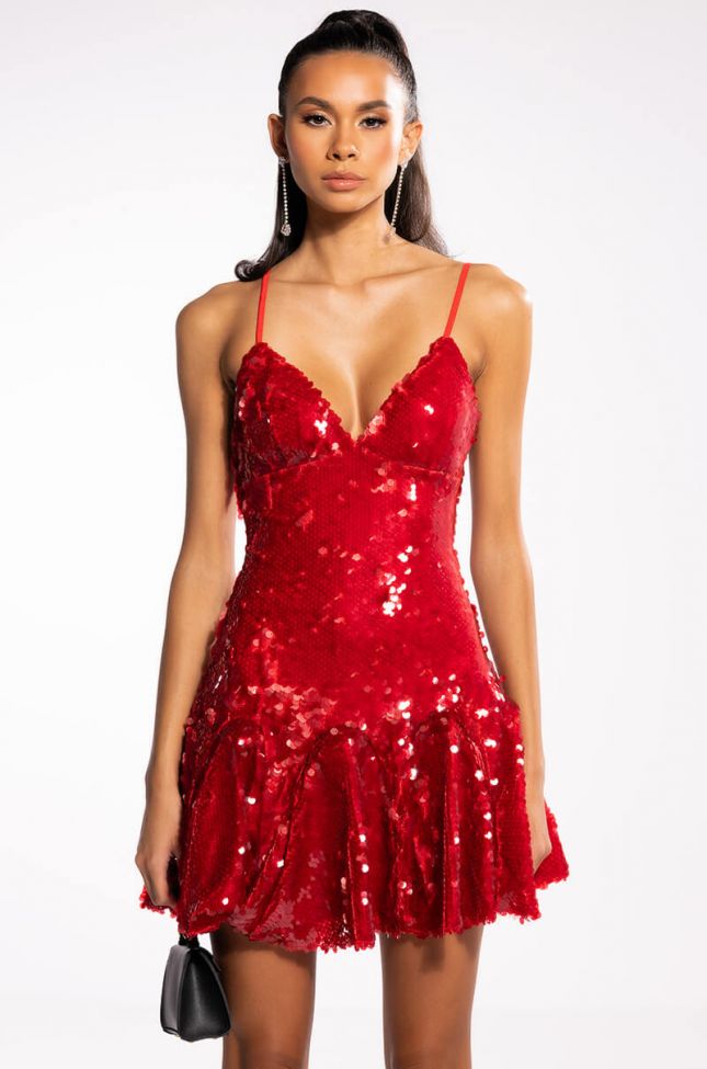 Front View First Class Sequin Mini Dress