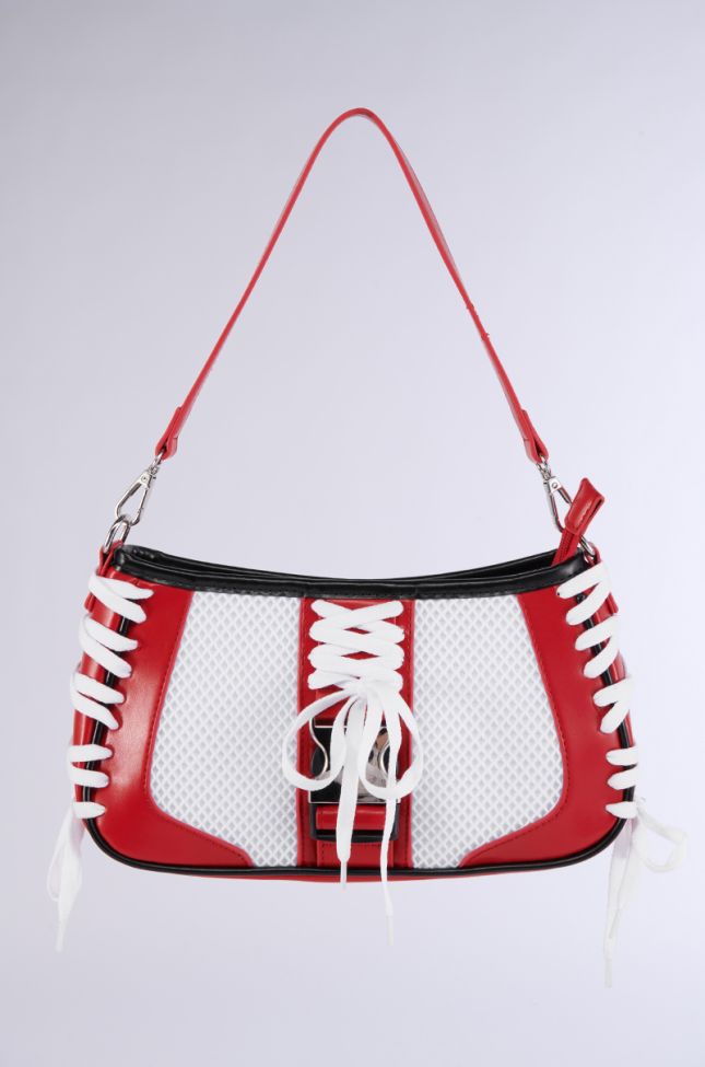 Front View First String Lace Up Purse