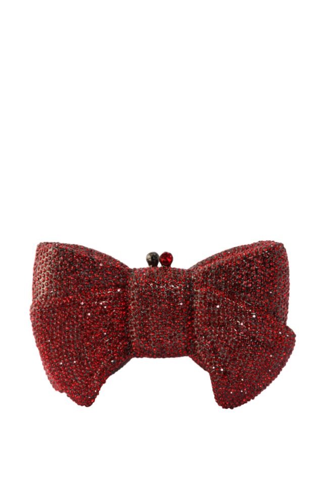 Side View Five Star Stunner Embellished Bow Clutch