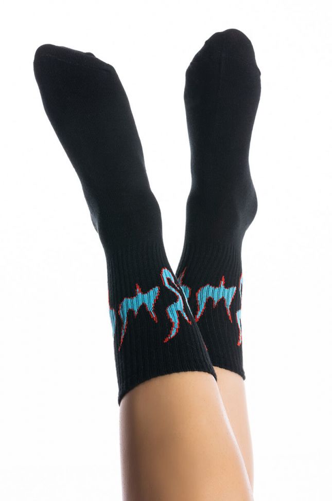 Front View Flame Socks