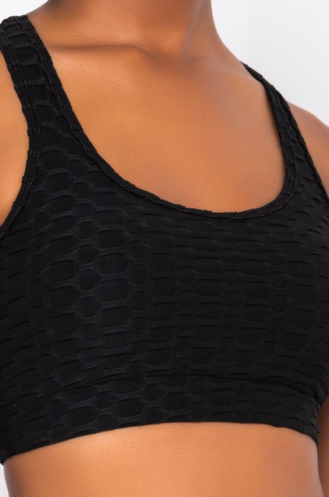 Detail View Flawless Cropped Top in Black