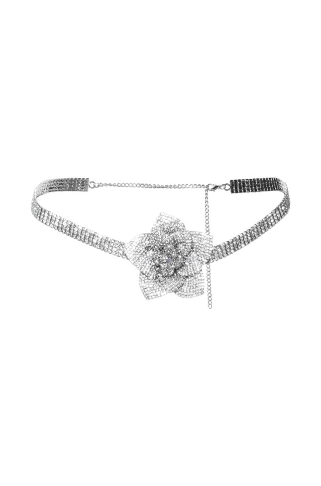 Side View Floral Passion Rhinestone Belt