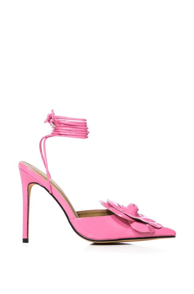 Back View Florance Flower Pump In Pink