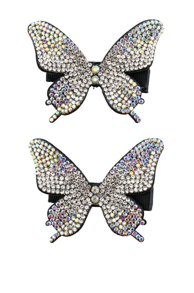 Side View Fly Away Bling Hair Clips