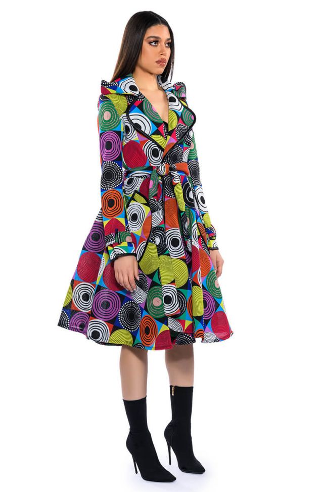 GALLERY GLAM POP ART TRENCH JACKET