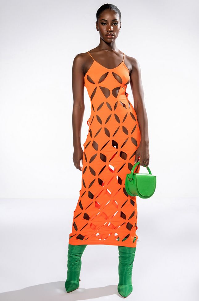 Front View Game Time Cut Out Maxi Dress