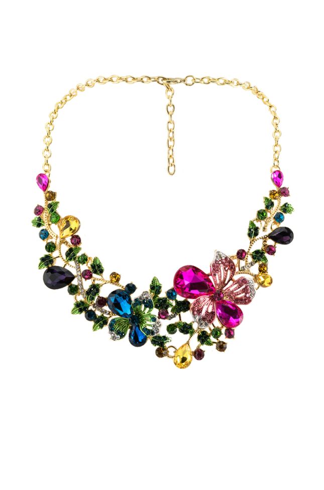 Side View Garden Of Envy Statement Necklace