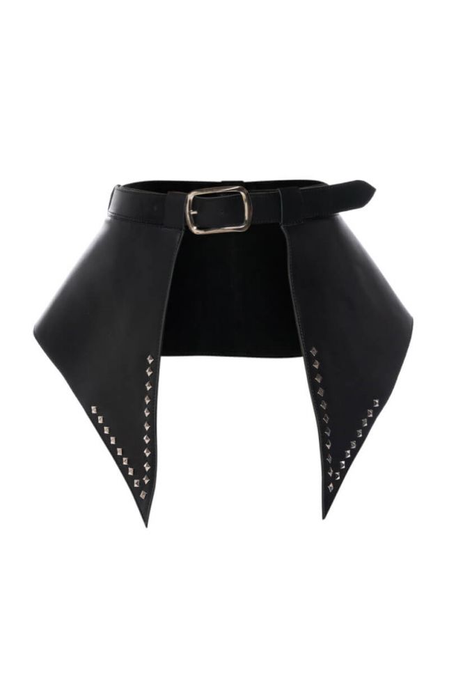 Detail View Genuine Leather Studded Chap Belt