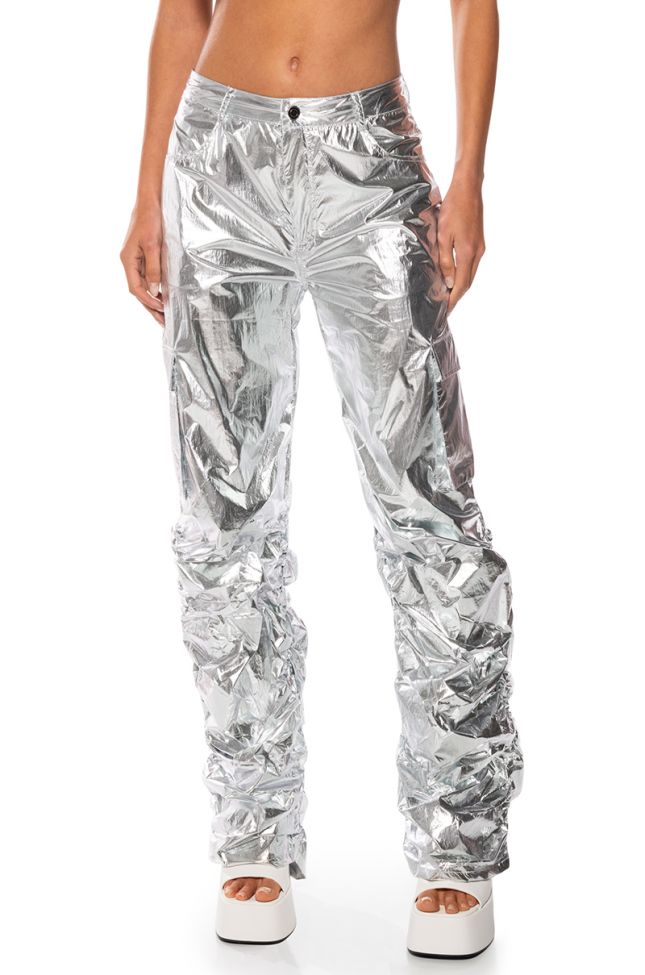 Front View Glimpse Of Magic Relaxed Metallic Pant