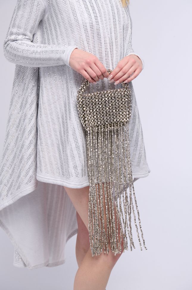 Front View Glitz And Glam Beaded Bag