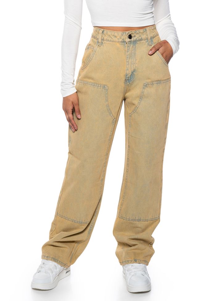 Front View Goethe Mixed Wash High Rise Denim