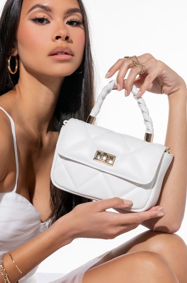 GOOD AS HELL PEARL WHITE QUILTED BAG