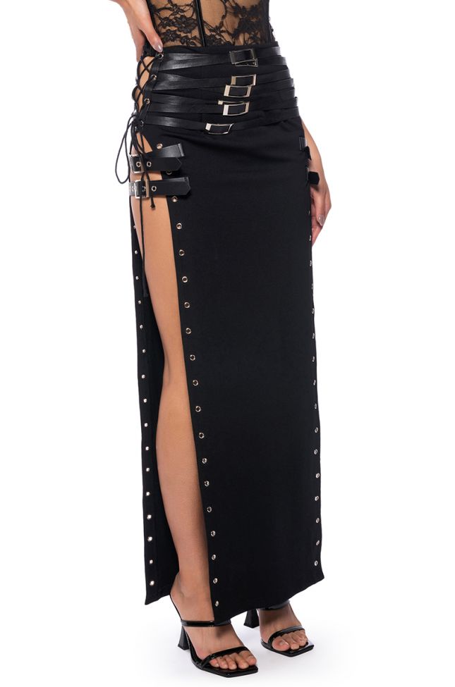 GOTHIC QUEEN LACE UP MAXI SKIRT