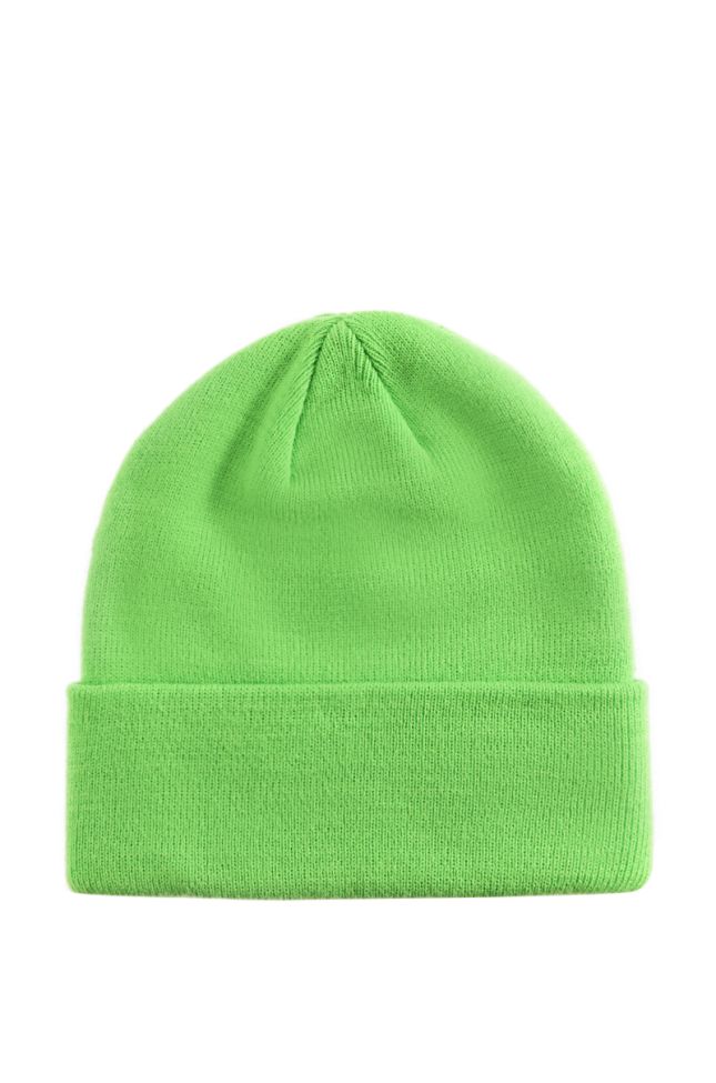 Side View Green No Envy Classic Beanie