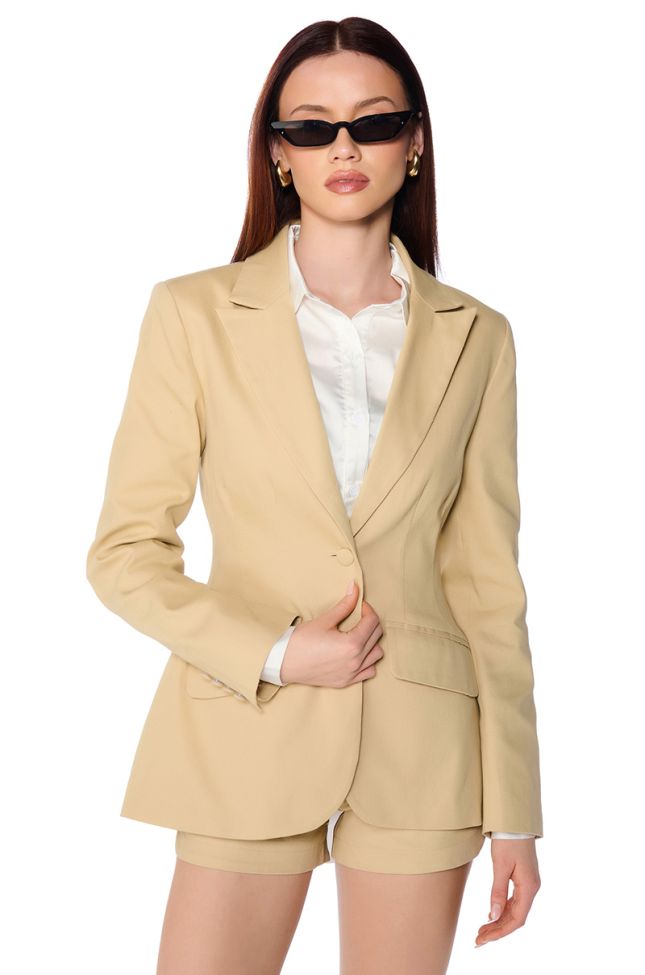 Extra View Hansel Khaki Fitted Blazer