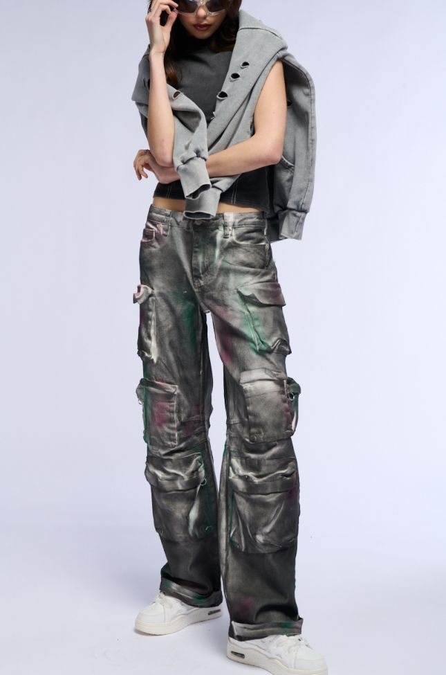 Front View Hard In The Paint Denim Cargo Pant
