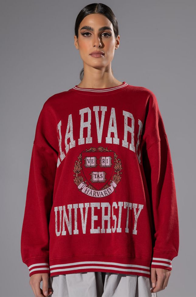 Front View Harvard Oversized Sweatshirt