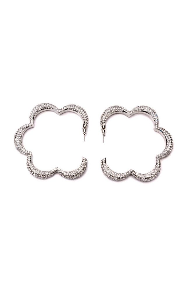 Side View Head In The Clouds Embellished Hoops
