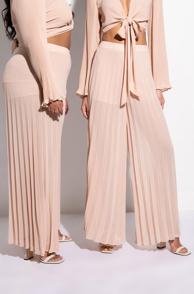 Front View Heavens Gate Pleated Palazzo Pant