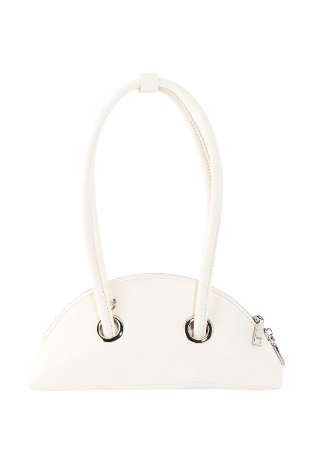 Side View Hermia Shoulder Bag In White