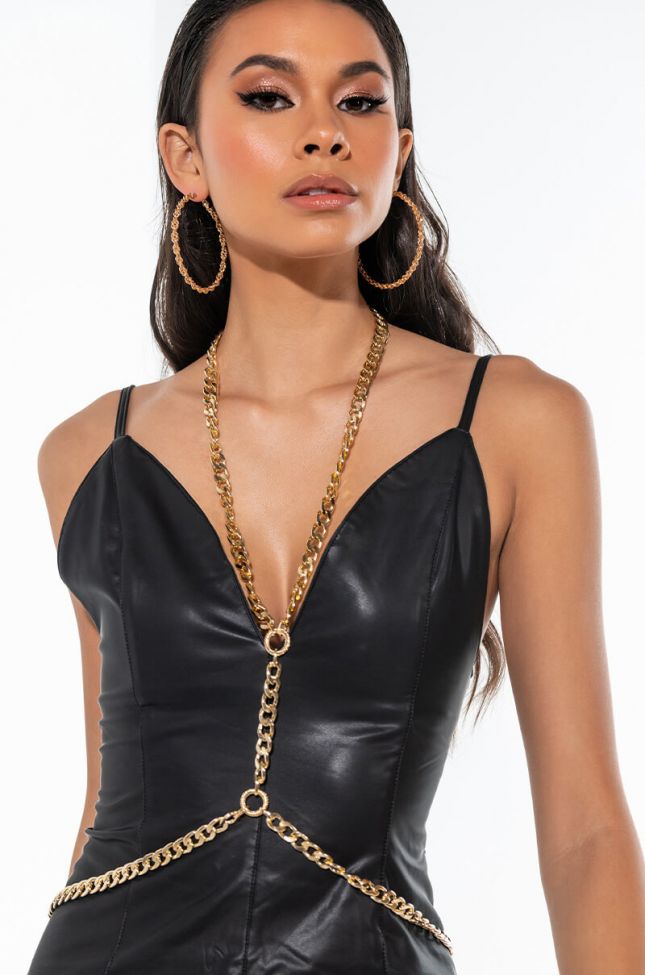 Front View Hold Me Down Body Chain